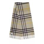 Burberry Tücher & Schals - Contrast Checked Friged Scarf - Gr. unisize - in Beige - für Damen