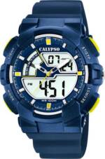 CALYPSO WATCHES Digitaluhr Calypso Herren Uhr K5771/3, (Analoguhr), Herren Armbanduhr rund, Kunststoff, PUarmband blau, Sport