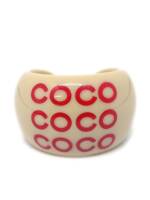 CHANEL Pre-Owned 2001 Ring mit Logo-Print - Nude