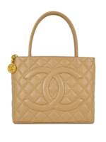 CHANEL Pre-Owned 2002 Medallion Handtasche - Nude