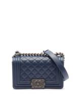 CHANEL Pre-Owned 2018 Chanel Boy Schultertasche - Blau