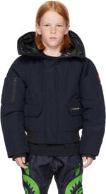 Canada Goose Kids Big Kids Navy Chilliwack Down Bomber Jacket