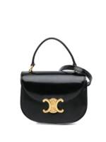 Céline Pre-Owned 2000-2023 mini Shiny Besace Clea Satchel-Tasche - Schwarz