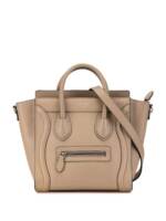 Céline Pre-Owned 2014 Nano Leather Luggage Tote satchel - Braun