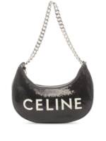 Céline Pre-Owned 2018-2023 mittelgroße Ava Chain Schultertasche mit Pailletten - Schwarz