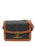 Céline Pre-Owned 2020 Teen Triomphe Coated Canvas crossbody bag - Braun