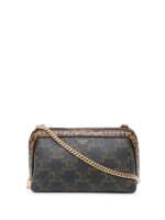 Céline Pre-Owned 2020 Triomphe Clutch aus Canvas mit Kettenriemen - Schwarz