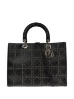 Christian Dior Pre-Owned 2003 Cannage Lady Dior Handtasche mit Nieten - Schwarz