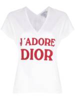 Christian Dior Pre-Owned 2003 J'Adore Dior T-Shirt mit V-Ausschnitt - Weiß