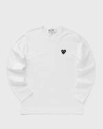 Comme des Garçons Play T-SHIRT BLACK EMBLEM KNIT men Longsleeves white in Größe:M