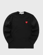 Comme des Garçons Play T-SHIRT RED EMBLEM KNIT men Longsleeves black in Größe:M