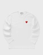 Comme des Garçons Play T-SHIRT RED EMBLEM KNIT men Longsleeves white in Größe:L