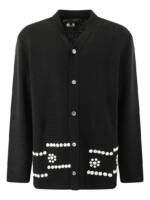 Comme des Garcons - V-Neck Button Closure Cardigan - Größe L - schwarz