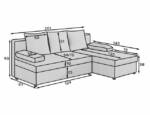 DB-Möbel Ecksofa "Ginotto" mit Schlaffunktion und Bettkasten., Zwei verschiedenen Polstermöbeln : Sawana, Nube.