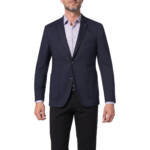 DIGEL Herren Sakko blau Jersey meliert Slim Fit