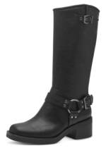 Damen Boots Stiefel Biker 1-25399-43 Schwarz 001 Black Kunst... 36