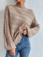 Damen Lässig Unifarben Frühling/Herbst Normal Täglich Langarm Rundhals Wolle/Stricken Nein Pullover