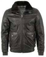 Deercraft Lederjacke DMLavco Deercraft - Herren Lederjacke Lammfellkragen Lammnappa schwarz