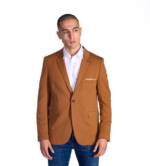 Denim Distriqt Jerseysakko Sportliches Herren Slim Fit Jersey Sakko Camel 46 = XS Dehnbar