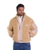 Denim Distriqt Winterjacke Herren Teddy Jacke Winterjacke Beige S