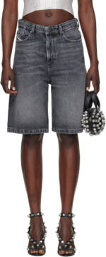 Diesel Gray De-Sire-Short Denim Shorts