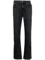 Diesel Halbhohe Bootcut-Jeans - Schwarz