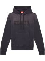 Diesel Hoodie aus Bio-Baumwolle mit Logo-Print - Schwarz