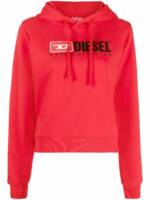 Diesel Hoodie mit Logo-Stickerei - Rot