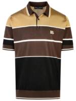 Dolce&Gabbana - Brown Silk Polo Shirt - Größe 46 - braun