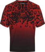 Dolce&Gabbana - Dolce & Gabbana Animalier T-shirt - Größe 44 - rot