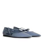 Dolce&Gabbana Loafer - Light Blue Leather Ballet Flats - Gr. 36 (EU) - in Blau - für Damen