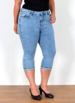 ESRA 3/4-Jeans Capri Jeans Damen High Waist Hose Stretch 3/4 Jeans kurze Jeans C150 Damen Jeans Capri Hose High Waist Jeanshose 3/4 Jeans Capri Damen Hose