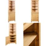 Eckschrank 59 x 36 x 180 cm Massivholz Eiche - Eckschrank - Eckschränke - Home & Living - Braun