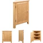 Eckschrank 59x45x80 cm Massivholz Eiche - Aufbewahrungsschränke & Schließfächer - Braun - The Living Store