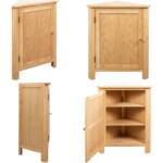 Eckschrank 59x45x80 cm Massivholz Eiche - Eckschrank - Eckschränke - Home & Living - Braun