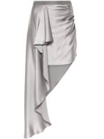 Elisabetta Franchi Asymmetrischer Rock aus Satin - Grau