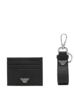 Emporio Armani Portemonnaie-Set mit Logo-Schild - Schwarz