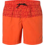 FIRE + ICE Herren Badeshorts orange Mikrofaser unifarben