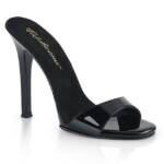 Fabulicious Sale GALA-01S High-Heels Pantoletten schwarz Lack schmaler Riemen mit High-Heel-Stiefel