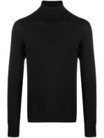 Fileria Rollkragenpullover mit gerippten Details - Schwarz