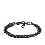 Fossil Edelstahlarmband FOSSIL Armband "Bold Chains" Edelstahl Schwarz JF04634001