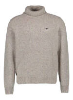 Fynch-Hatton Herren Rollkragenpullover beige Alpaka-Wolle unifarben