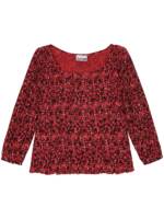 GANNI Georgette-Bluse mit Falten - Rot