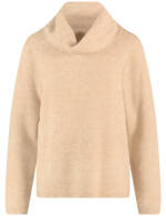 GERRY WEBER Damen Kuscheliger Rollkragenpullover Langarm Polyamid, Beige, 40