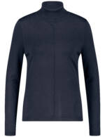 GERRY WEBER Damen Softer Rollkragenpullover mit Armschlitzen Langarm|Mit Schlitz Viskose, Blau, 34