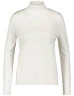 GERRY WEBER Damen Softer Rollkragenpullover mit Armschlitzen Langarm|Mit Schlitz Viskose, Weiss, 38