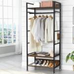 Garderobenständer mit Kleiderstange, industrie Design Kleiderschrank offener Garderobenschrank für Schlafzimmer