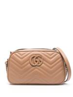 Gucci Kleine GG Marmont Schultertasche - Braun