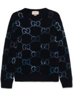 Gucci Pullover mit GG-Intarsie - Blau