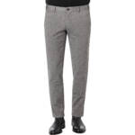 HTL Herren Chino grau Baumwolle meliert Slim Fit